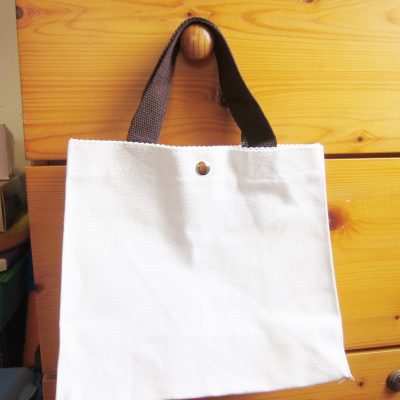 canvas bag tote bag button