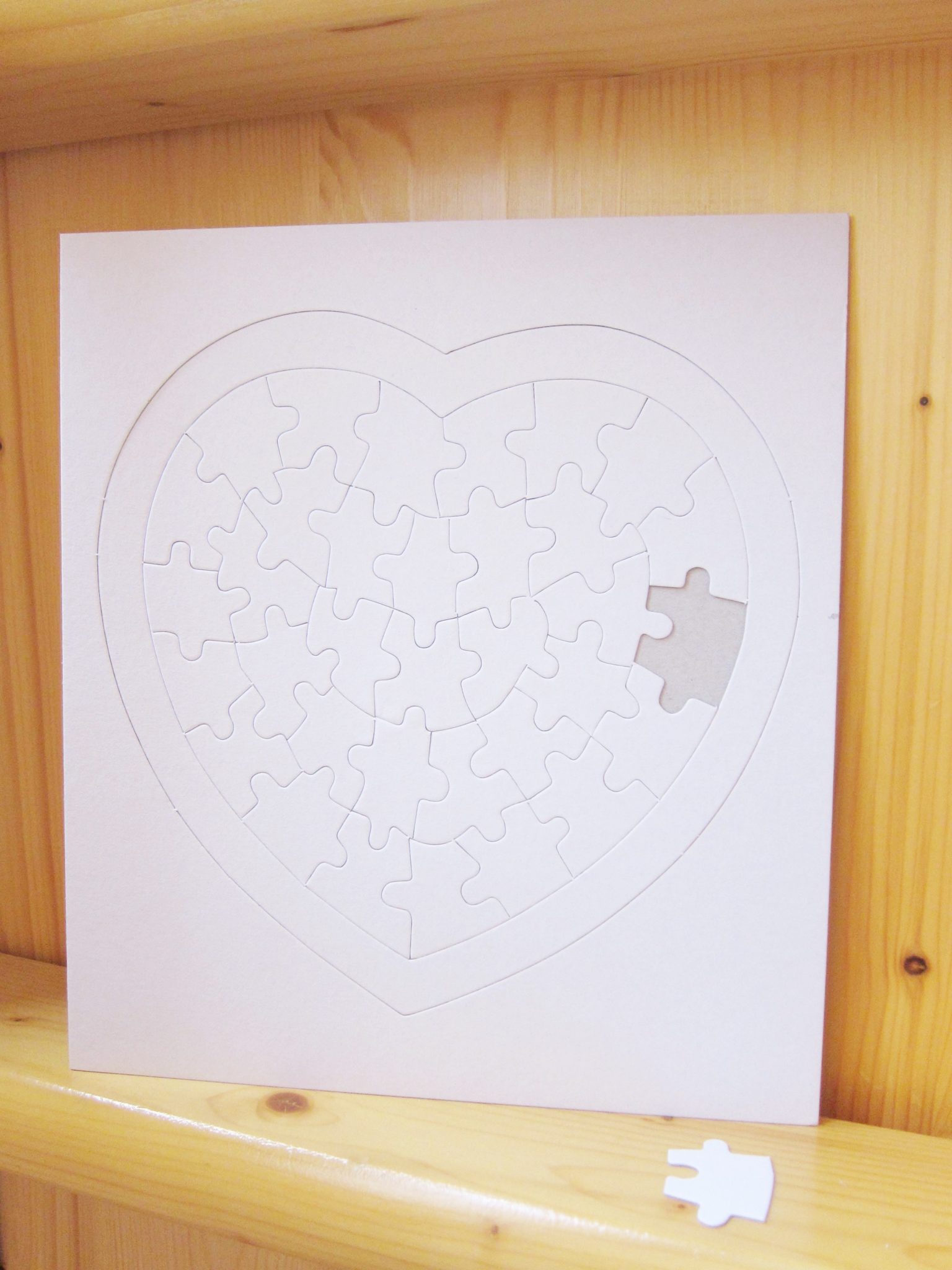 Blank Heart Puzzles, Blank Jigsaw Puzzle