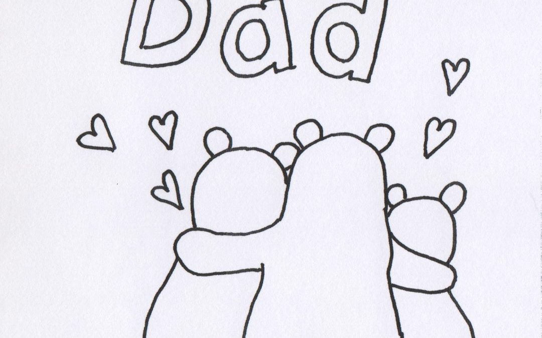 Free Printable Fathers Day Coloring / Card – Bear Family