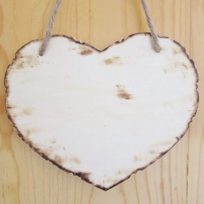 heart wooden sign