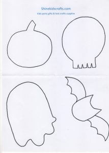 Free Printable Halloween Garland / Template (1) - Shine Kids Crafts