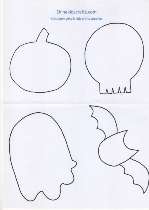 Free Printable Halloween Garland / Template (1) - Shine Kids Crafts