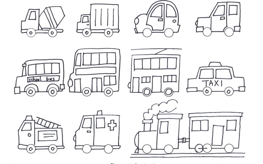 draw cars kids party activity free printable coloring