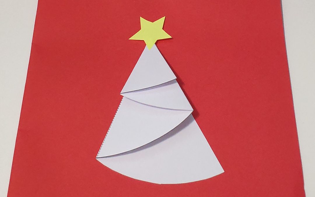 Fold Paper X’mas Tree – with template & easy