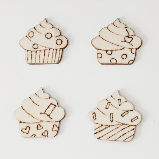 wood fridge magnet pin cake top