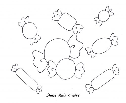 Free Printable Candies Coloring / Calendar - Party Food (Candies ...