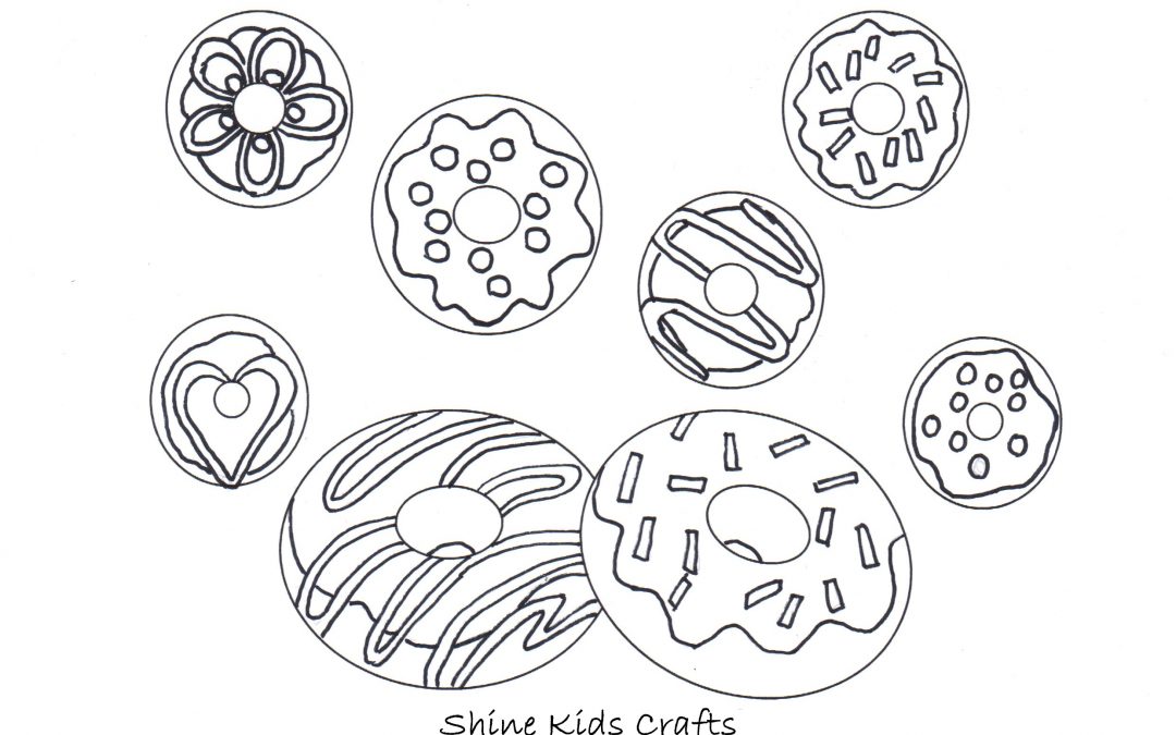 Free Printable Donut Coloring / Calendar – Party Food (Donuts)