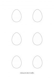 Free Printable Kids Simple Drawing / Coloring – Easter Eggs