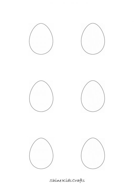 Free Printable Kids Simple Drawing - Egg Shaped Polar Animals - Shine Kids Crafts