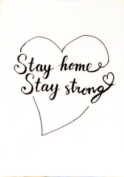 Free Printable Positive Quote – Stay home stay strong